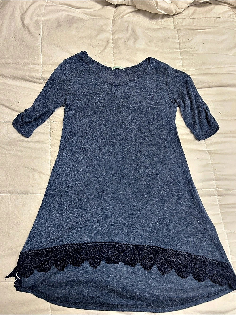 Maurice’s Blue Lace-Hem Shirt - Picture 1 of 3